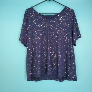 SHEIN Top Size 1X Blue Constellation